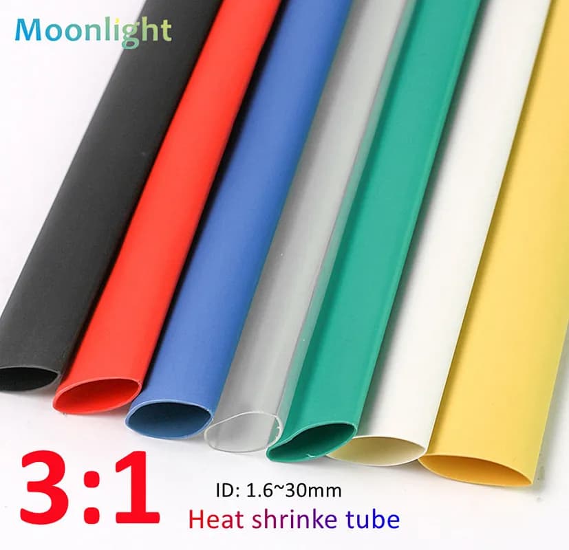 3:1 Tubo termorestringente a doppia parete Rapporto di colla spessa Tubo termoretraibile Kit di cavi avvolgenti rivestiti adesivi 1.6/2.4/3.2/4.8/6.4/7.9/9.5/12.7mm