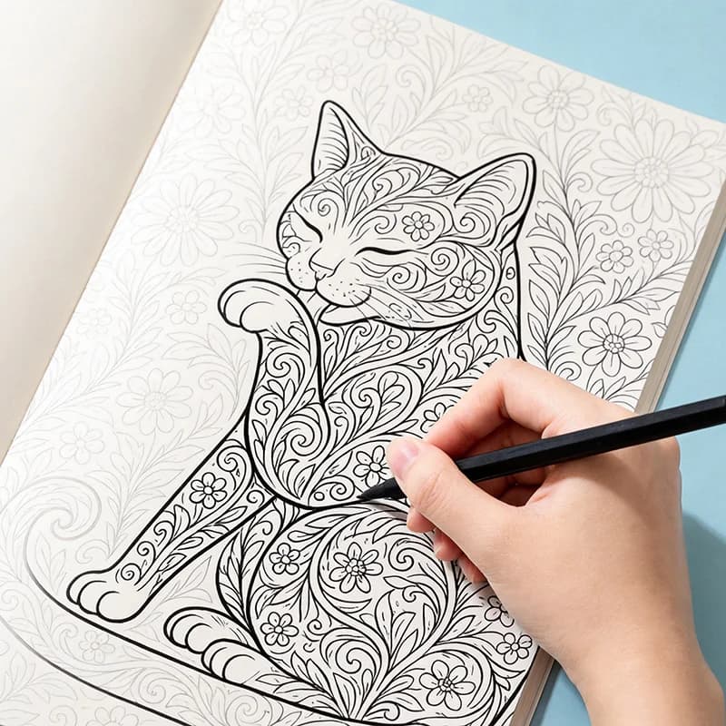 An Adult Stress Relieving Sketchbook, Animal/character Mandala Coloring Book, Sketchbook for Copying Lines, Calming The Mind