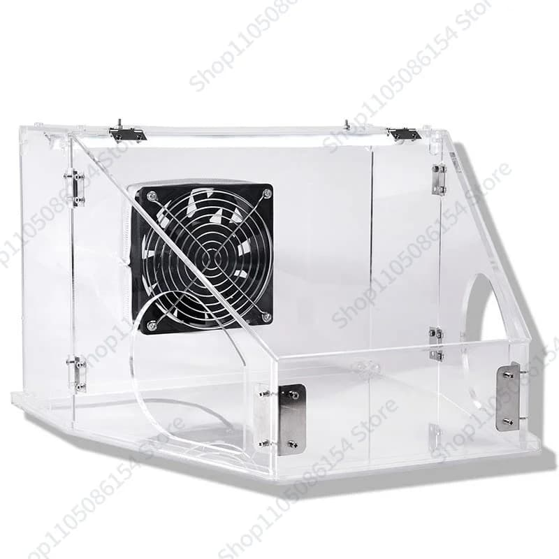 Model group acrylic polished dust-proof sealed box vacuum cleaner LED light water sticker micro-engraving baby