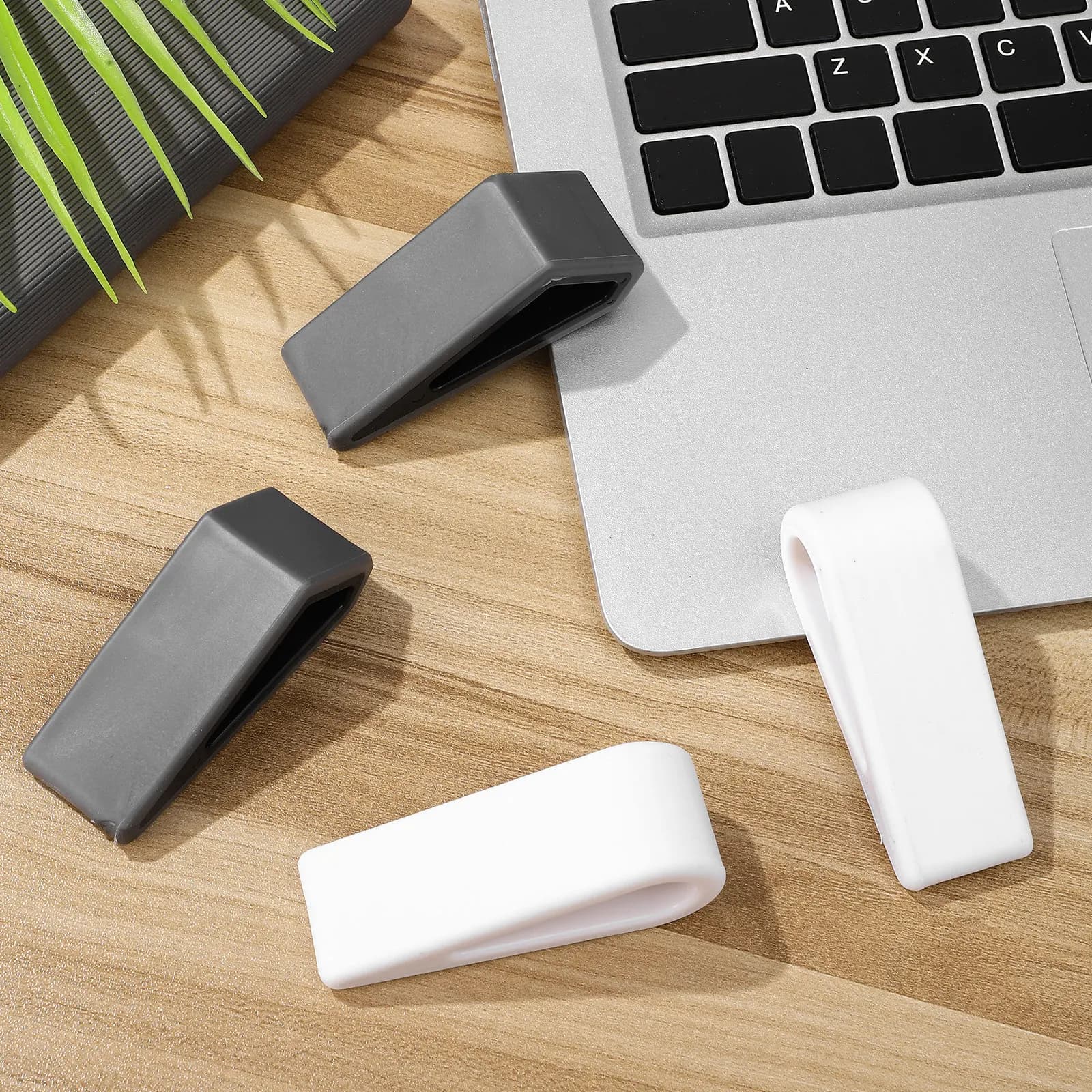 Supporto per Laptop 4 Pezzi, Rialzo Universale Ventilato per Notebook, Base di Raffreddamento per Computer, Tastiera, Tablet, Postazione Ergonomica