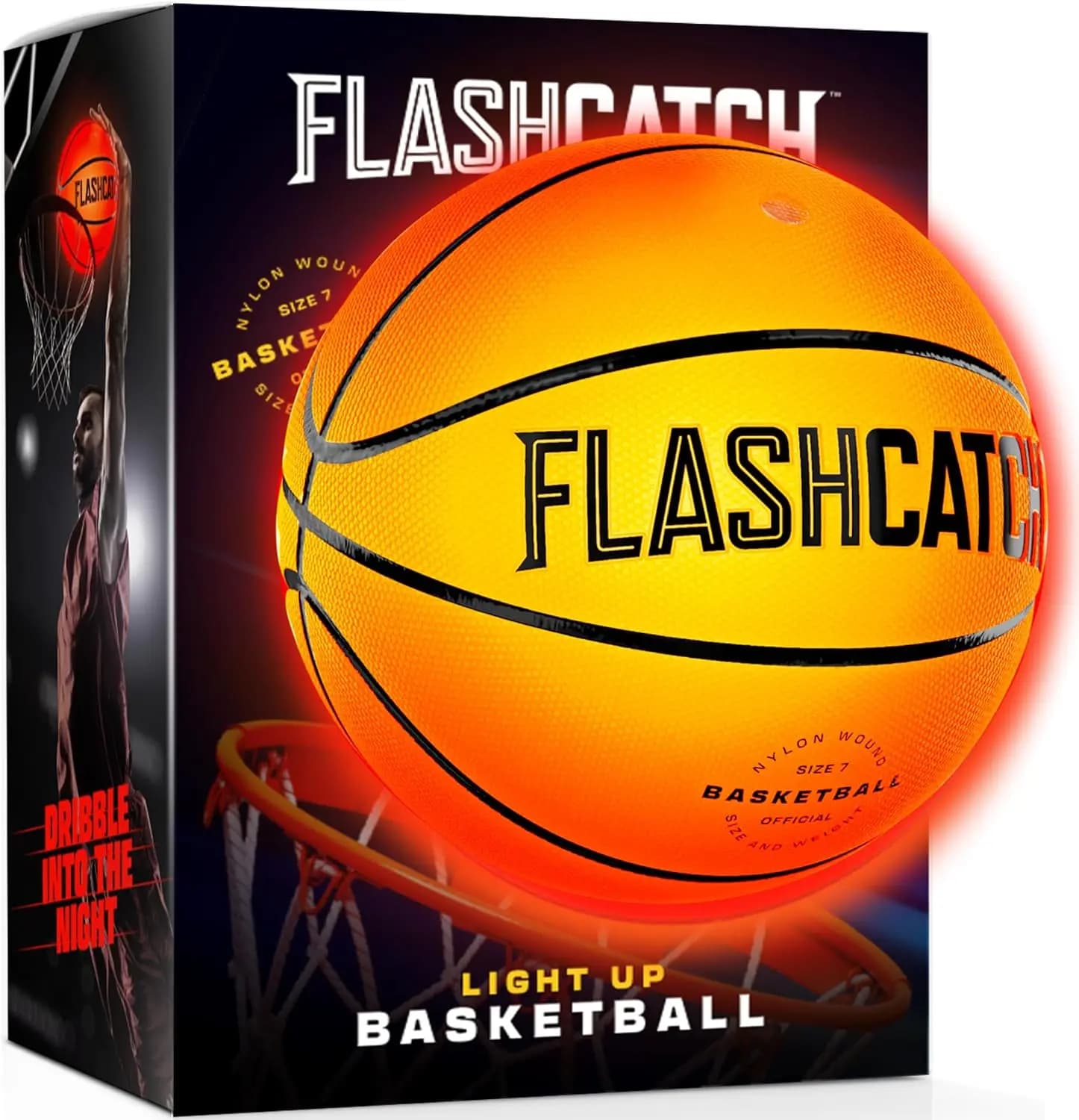 Pallacanestro che si illumina al buio con luci a LED per bambini, ragazzi, sport all'aria aperta, regalo per età 8-15 anni