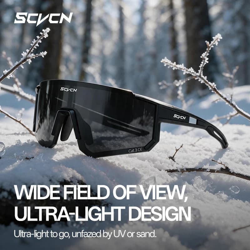 SCVCN Winter Ski Goggles Outdoor Sport Cycling Sunglasses MTB Bike Hiking Eyewear Men Women MTB Climbing Mountain UV400 Glasses