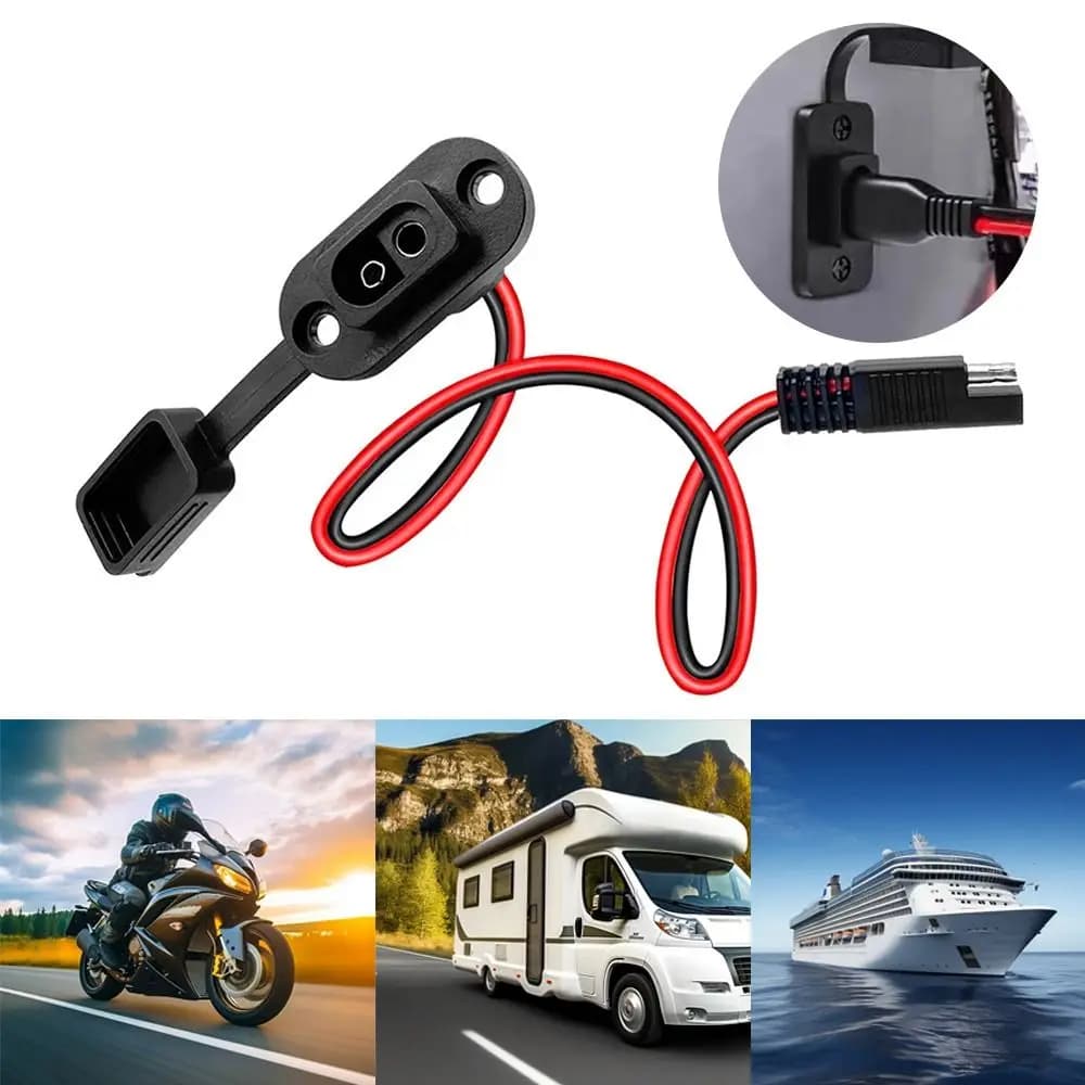 SAE Power Cord 12AWG SAE Power SAE Universal SAE Quick Connect with Dust Cover 30A Solar Panel Mount