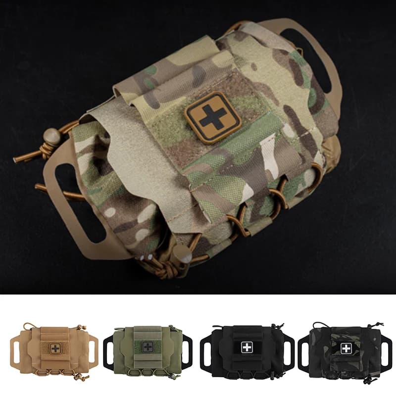 Kit di pronto soccorso tattico Custodia Molle EMT per gilet e cinture in vita Pacchetto di emergenza portatile per caccia all'aperto Escursionismo Combattimento
