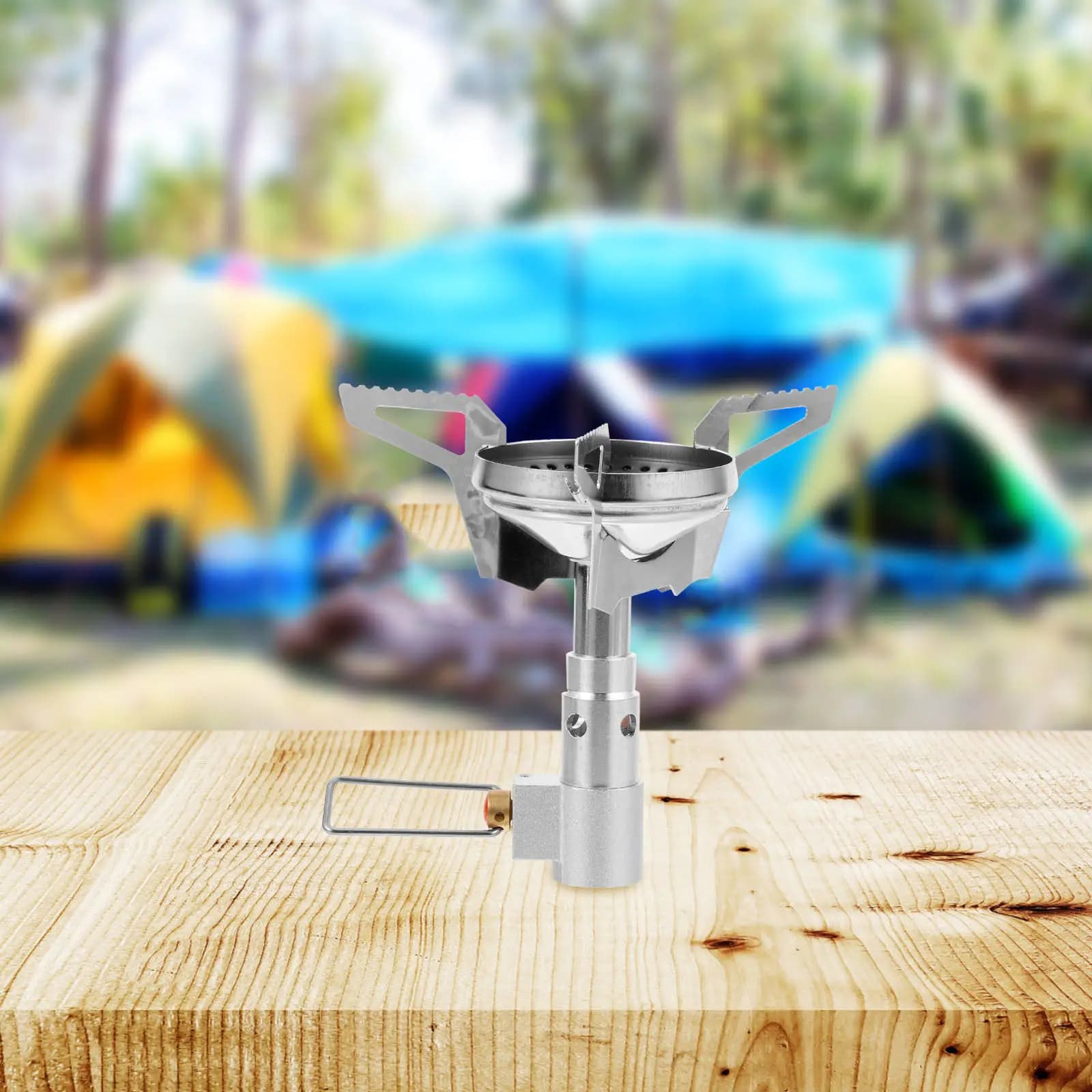 Lightweight and Unmountable Stainless Steel Portable Camping Stove, Combustion Stove for Exterior, Barbecue and Backpacking Accessories