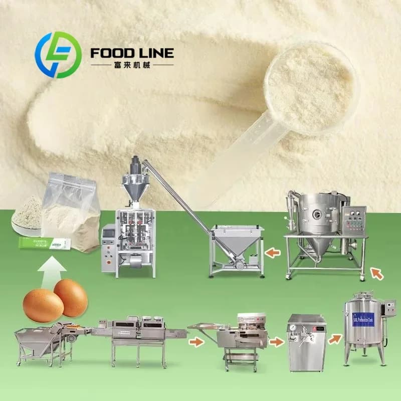 Complete Machine Manufacturing Line for Egg Protein Powder Fully Automatic Snack Food Machinery Production Customize