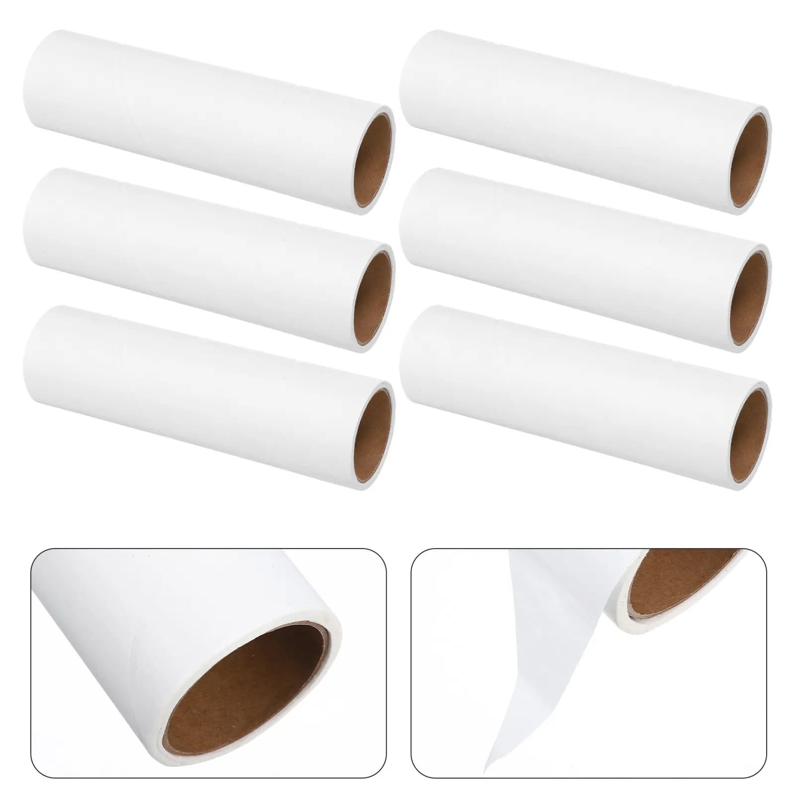 10 Rotoli di Ricambio per Rullo Leva-Pelucchi, 50 Fogli per Rotolo, Nucleo da 38mm, Extra Adesivo, Riutilizzabile, Rimuovi Peli di Animali Domestici per Vestiti, Tappezzeria, Auto