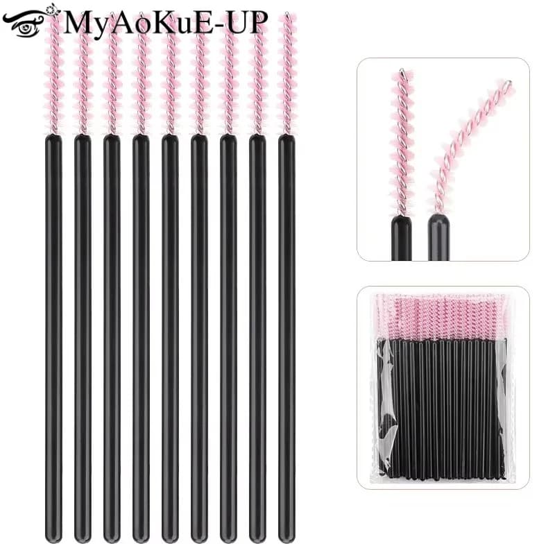 50 pcs Use And Drop Brush For Makeup Crystal Eyebrow Peel Mascara Lash Lifting Microbrush Extension Eyelash Beauty Tool