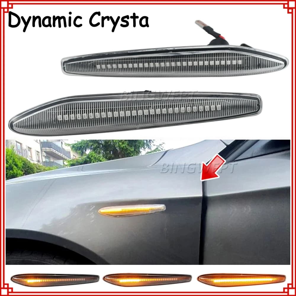 BINGWFPT 2X Per Alfa Romeo 159 Sportwagon Boera Spider typ 939 LED Dinamico Luci di posizione laterali Freccia Indicatori di direzione Lampeggianti Lampade