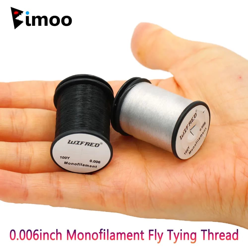 Bimoo 1/2PCS 0.006 pollici Monofilamento Fly Tying Filo Per Costola e Corpo di Bonefish Modelli Scuds Caiddis' Fly Mayfly Trota Mosche