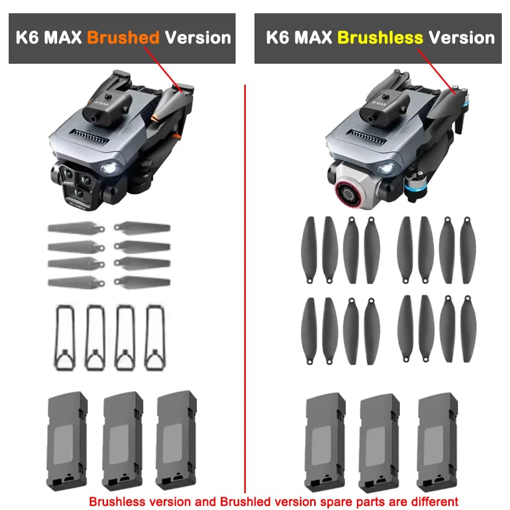 K6 PRO / K6 MAX Drone Original spare part Helical/Battery/Load USB Charger Part Accessories for helicopter K6