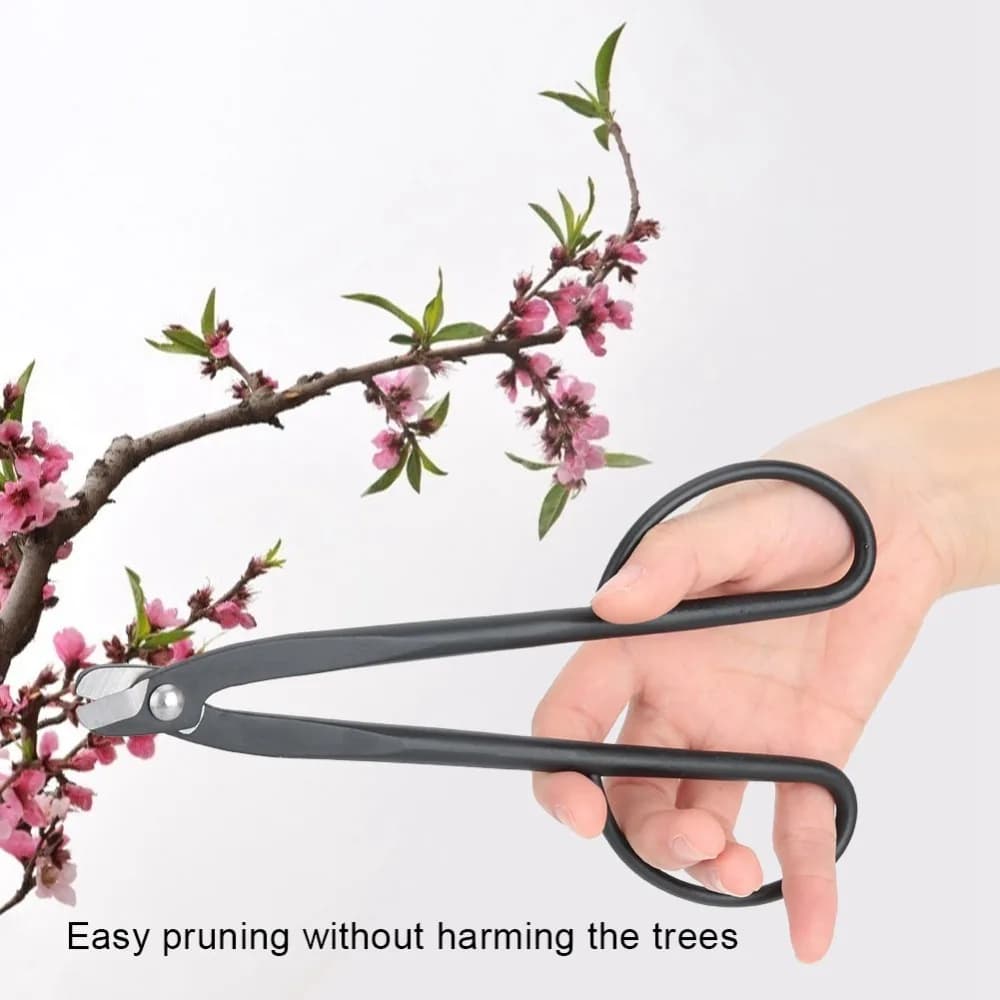 Durable Alloy Steel Pruning Shears Concave Edge Round Edge Garden Shears Ergonomic Handle Black Wire Cutter