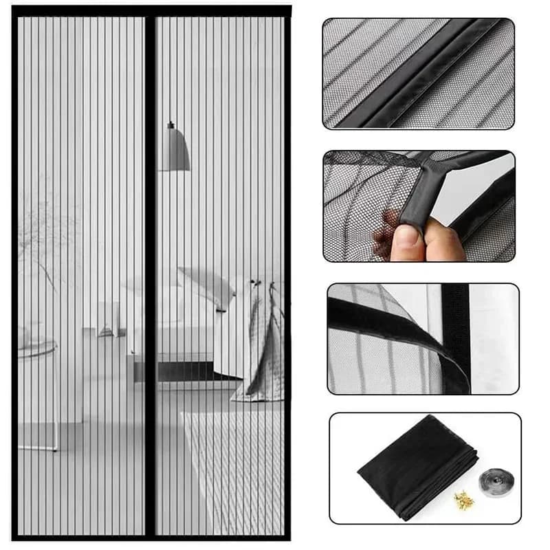 Rete per porta Zanzariera Tenda per insetti Rete per mosche di sabbia con magneti sulla porta Schermo a rete Schermo per porta con chiusura automatica