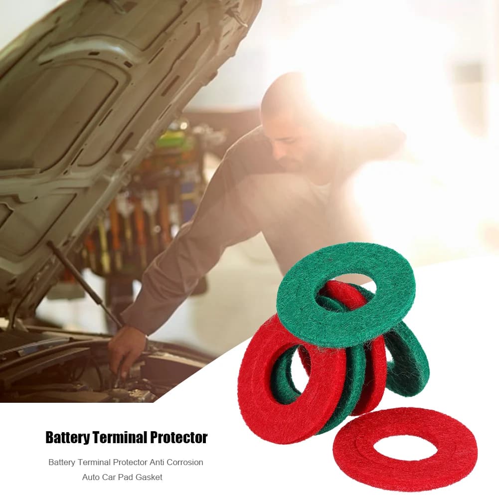 Protezione Terminale Batteria Auto 10pz BC2127 Anello Guarnizione Anticorrosione in Feltro Spesso per Terminali Batteria Veicolo