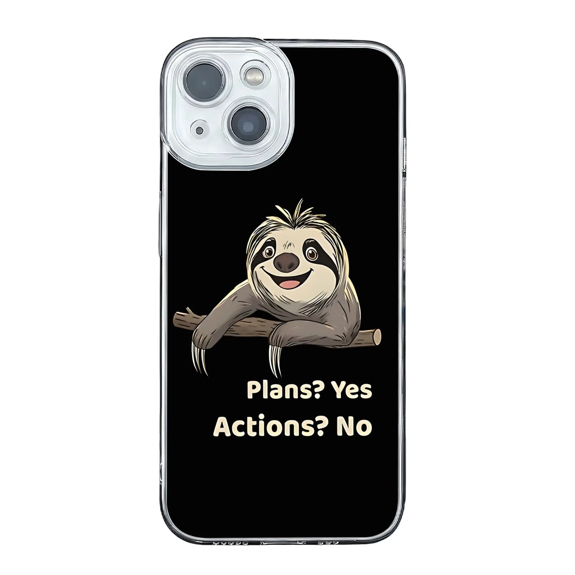 Cover anti-collisione Sloth Plans Yes per iPhone 17 16 15 14 13 12 11 Pro Max