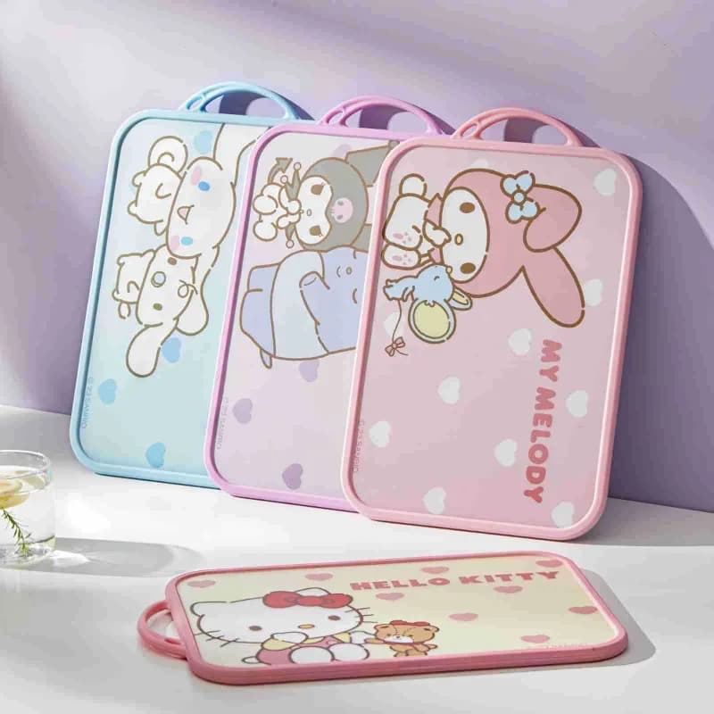 Tagliere Anime Sanrio Hello Kitty Antimuffa and Antibacterial, Double Face Kitchen Tagliere for Family Use, Melody