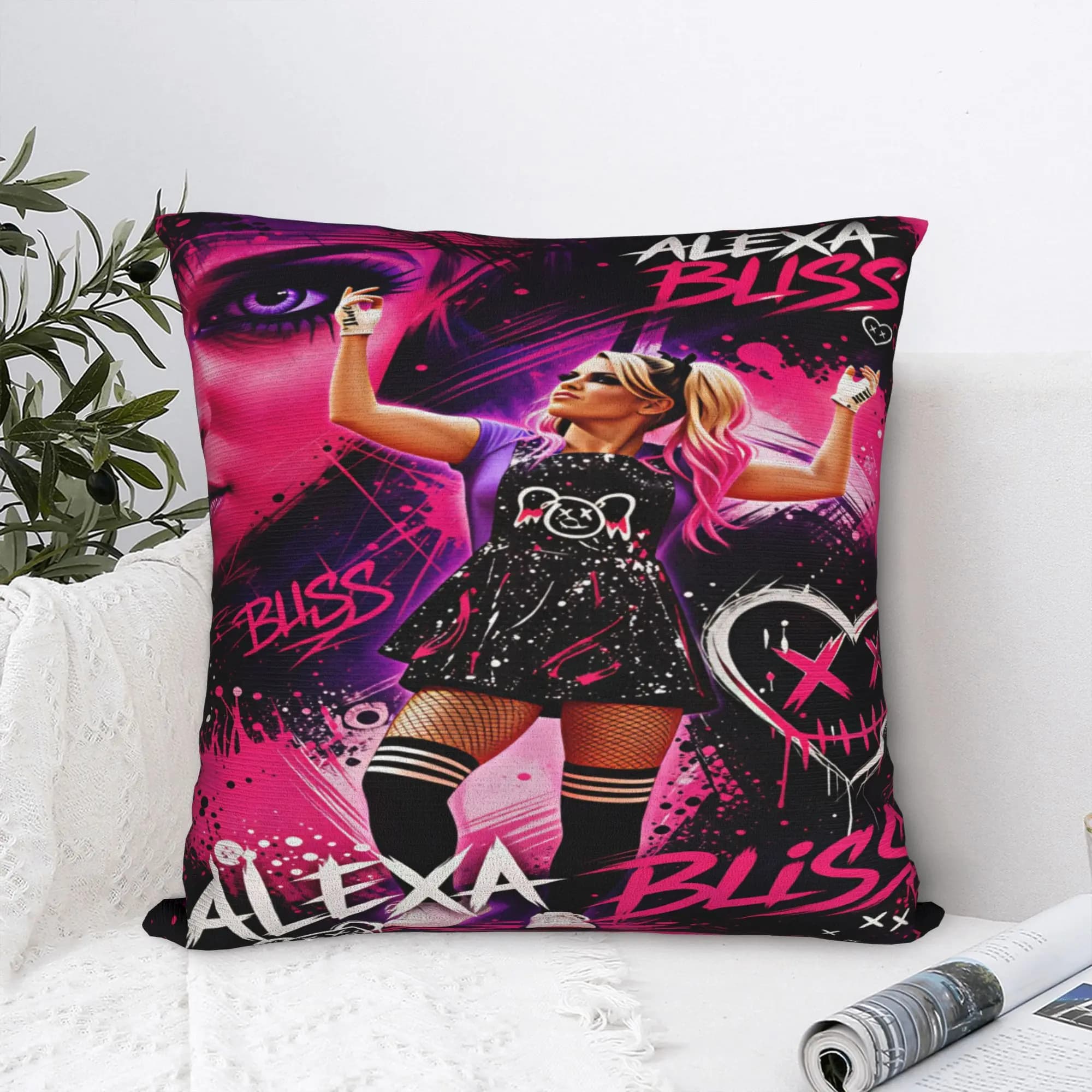 A-Alexa Bliss Pillow Case Comfy Pillow Cover Novelty Pillowcases For Sofa Bedroom Home Decor