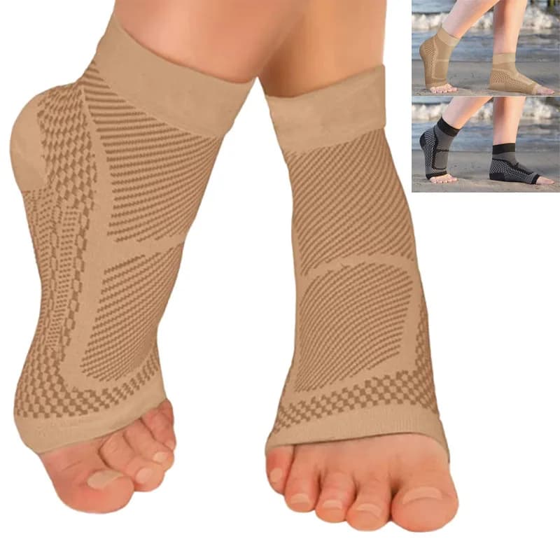 1 paio di calzini per neuropatia, manica di compressione per gonfiore della caviglia, fascite plantare, tutore per neuropatia per donna uomo