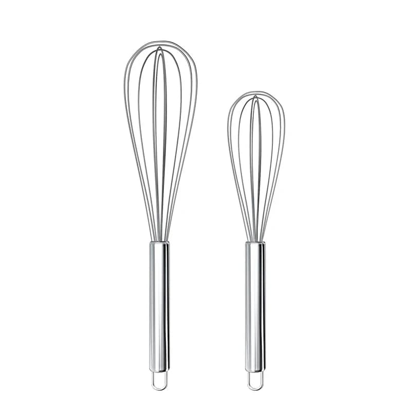LMETJMA 8 "10" 12 " Egg whisk Mixer Stainless Steel Egg Blend Kitchen Wire Frusta Sweater for eggs Mixer for eggs Tools