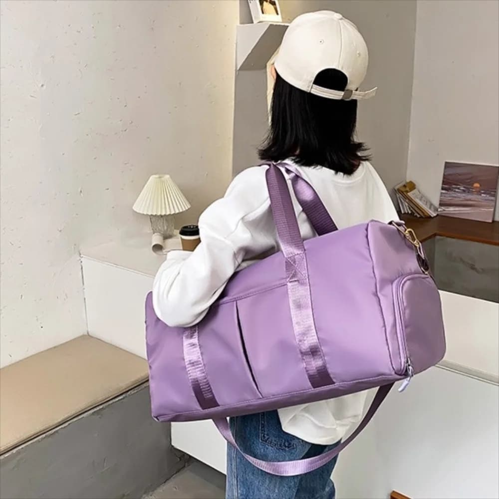 Oxford Travel Luggage Bag Short Distance Multi-functional Nylon Duffle Bag with Shoe Compartment Multi Layered