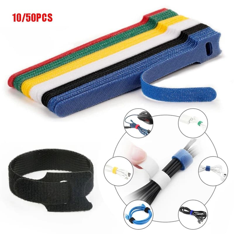 10 pz/50 pz organizzatore di cavi gestione dei cavi avvolgicavo protezione del nastro per fascette accessori per telefoni Organizador cavi