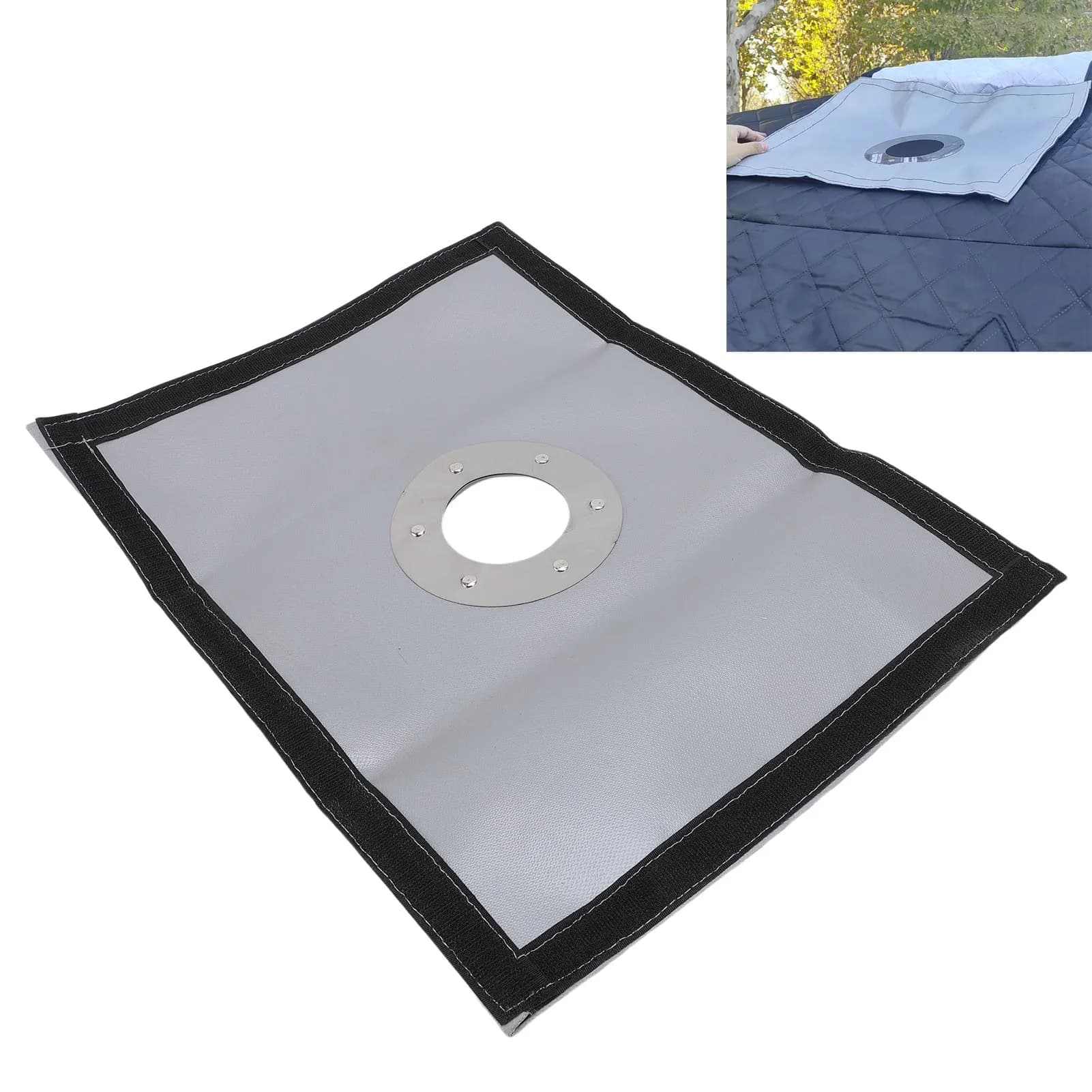 Telo ignifugo per canna fumaria di tenda da campeggio, protezione per fornello da tenda, accessorio per giunto stufa tenda calda