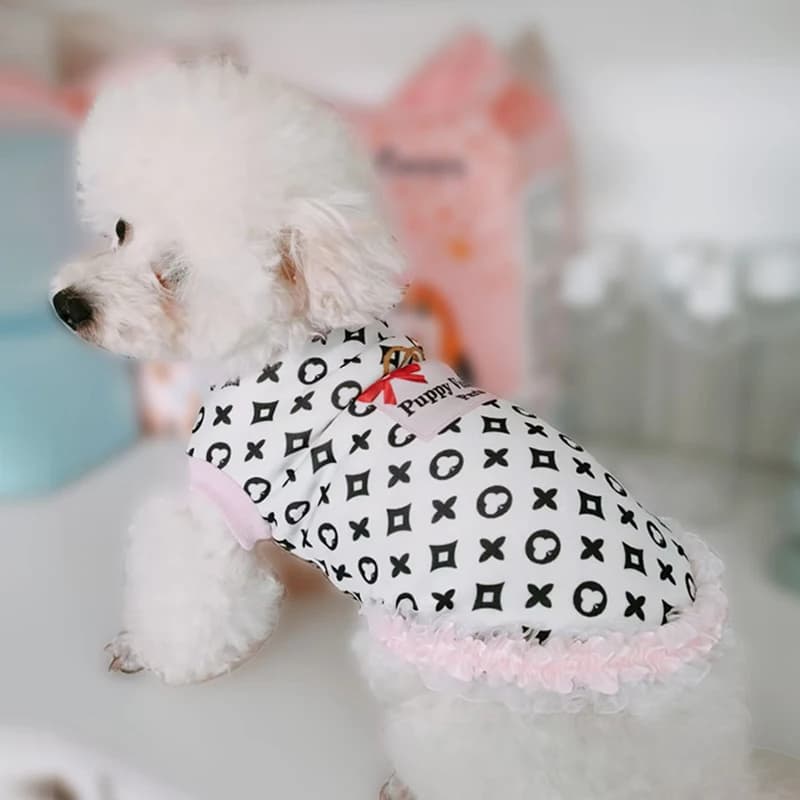 Primavera Estate Vestiti per cani di lusso Abiti in pizzo Abiti da principessa dolci e carini Collare per chihuahua Cani Cuccioli e vestiti per cani di taglia media
