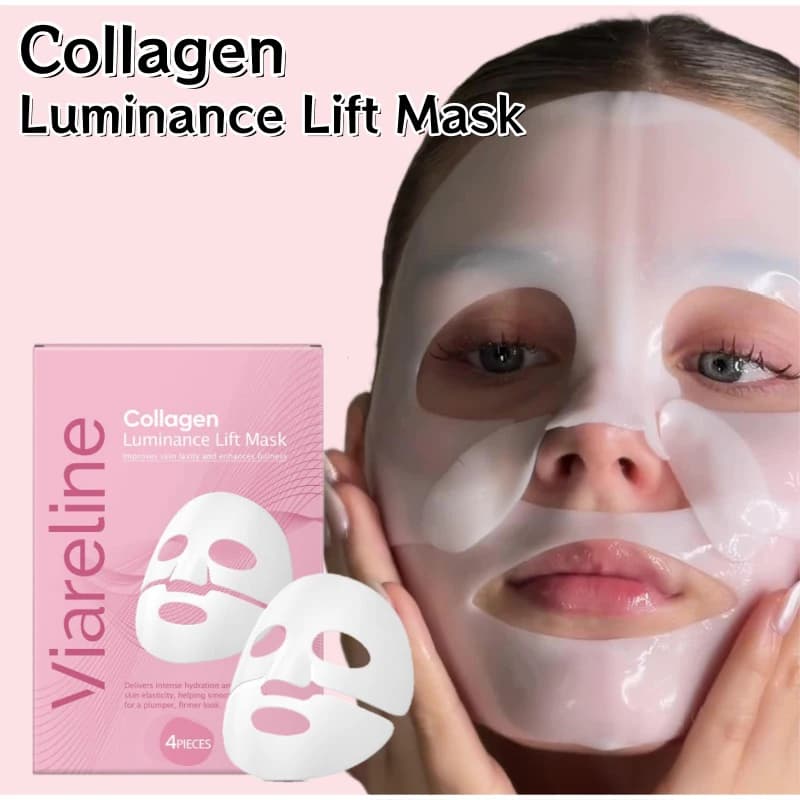 Korean Mask in Collagen Sheet for Night Treatment, Hydrating with Grape Seed Oil, Nutrition for Skin Care, Revitalizing for a Soft Skin and Lyscia