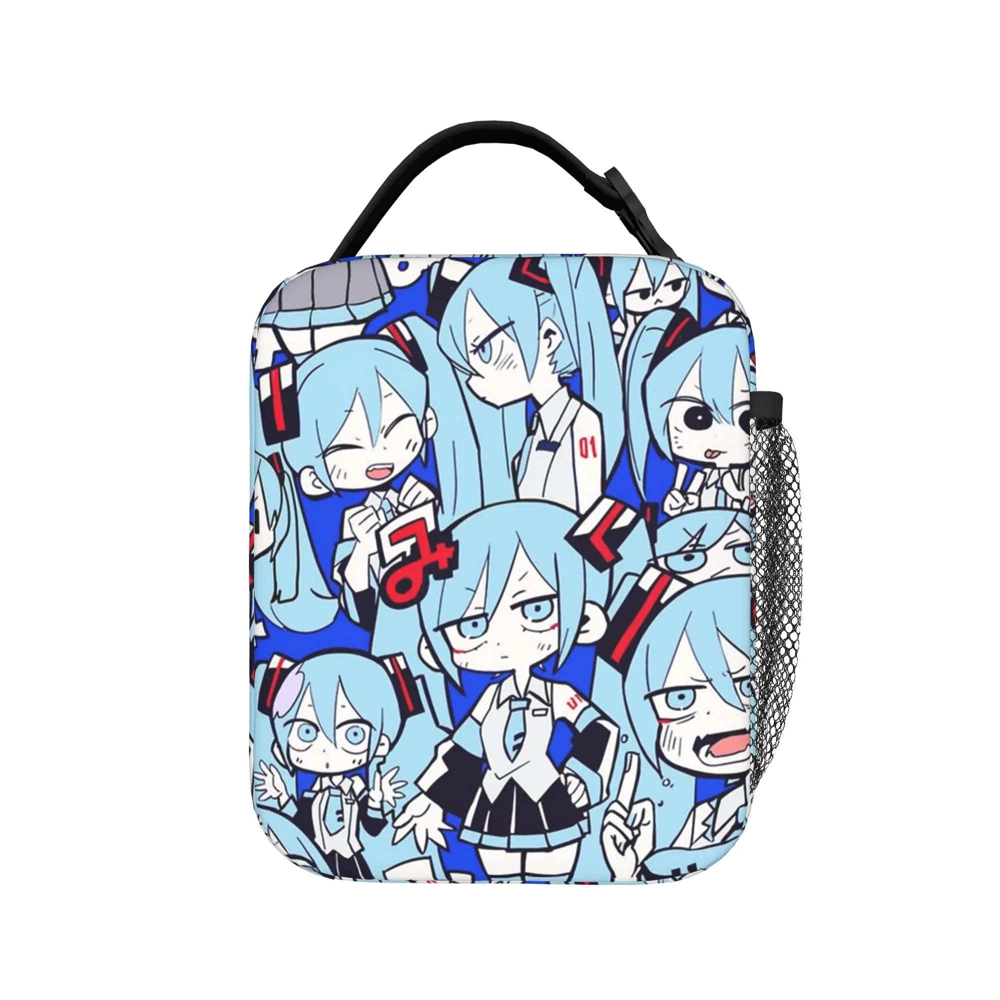 Borse termiche per il pranzo Anime Manga Hatsune Miku, borsa frigo grande riutilizzabile, borsa per il pranzo, borsa per il lavoro, borsa per il picnic, borsa per il cibo