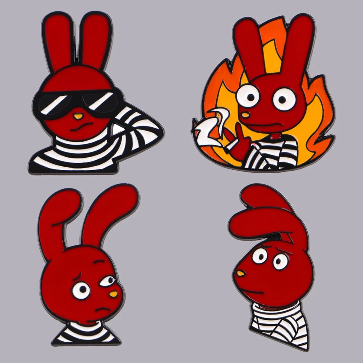 Spilla smaltata Coniglio Rosso, personaggi classici dei cartoni animati, distintivi, spille, accessori per zaini, spille da risvolto, articoli carini, gioielli, regali