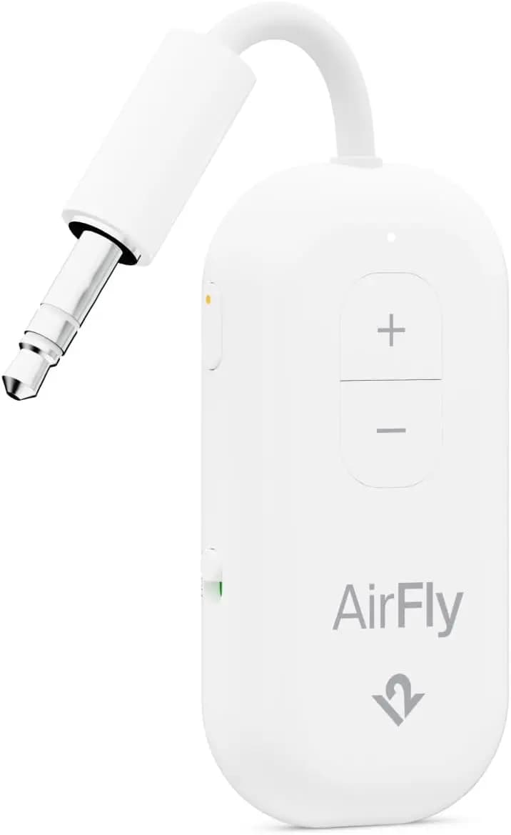 Adattatore Bluetooth per viaggi in aereo: paio di 2 cuffie wireless, trasmettitore AUX per auto, TV e altro ancora