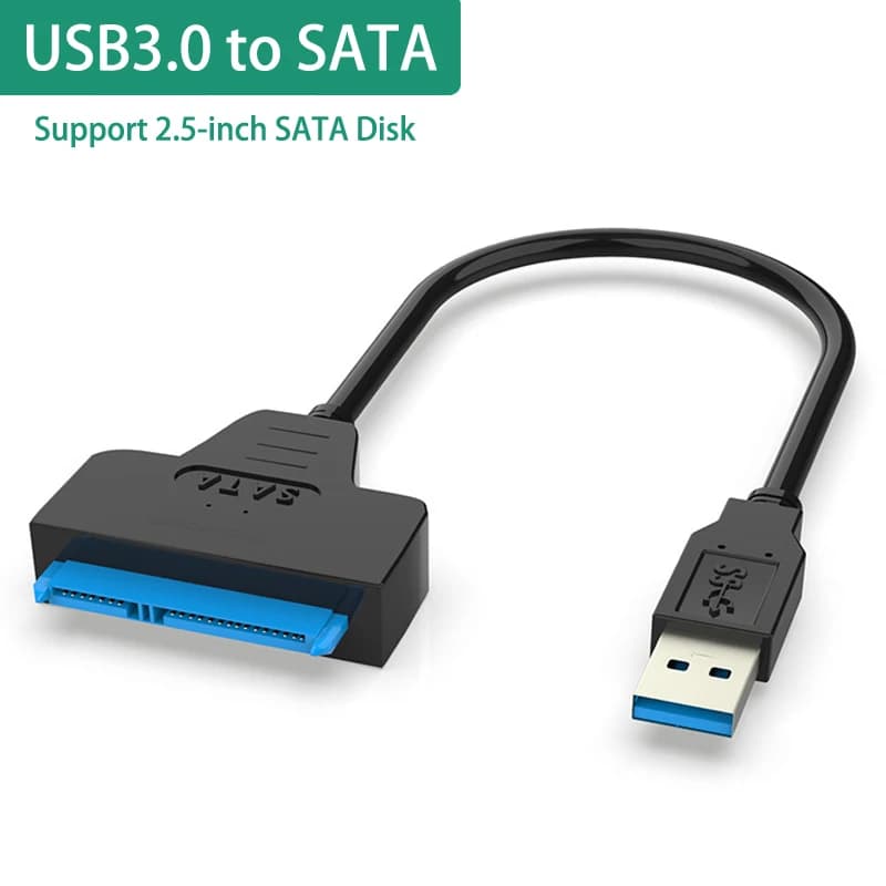 Cavo USB SATA 3 Connettori adattatori Sata a USB 3.0 FINO a 6 Gbps Supporto disco rigido HDD SSD esterno da 2,5 '' 22 pin Sata III per PC