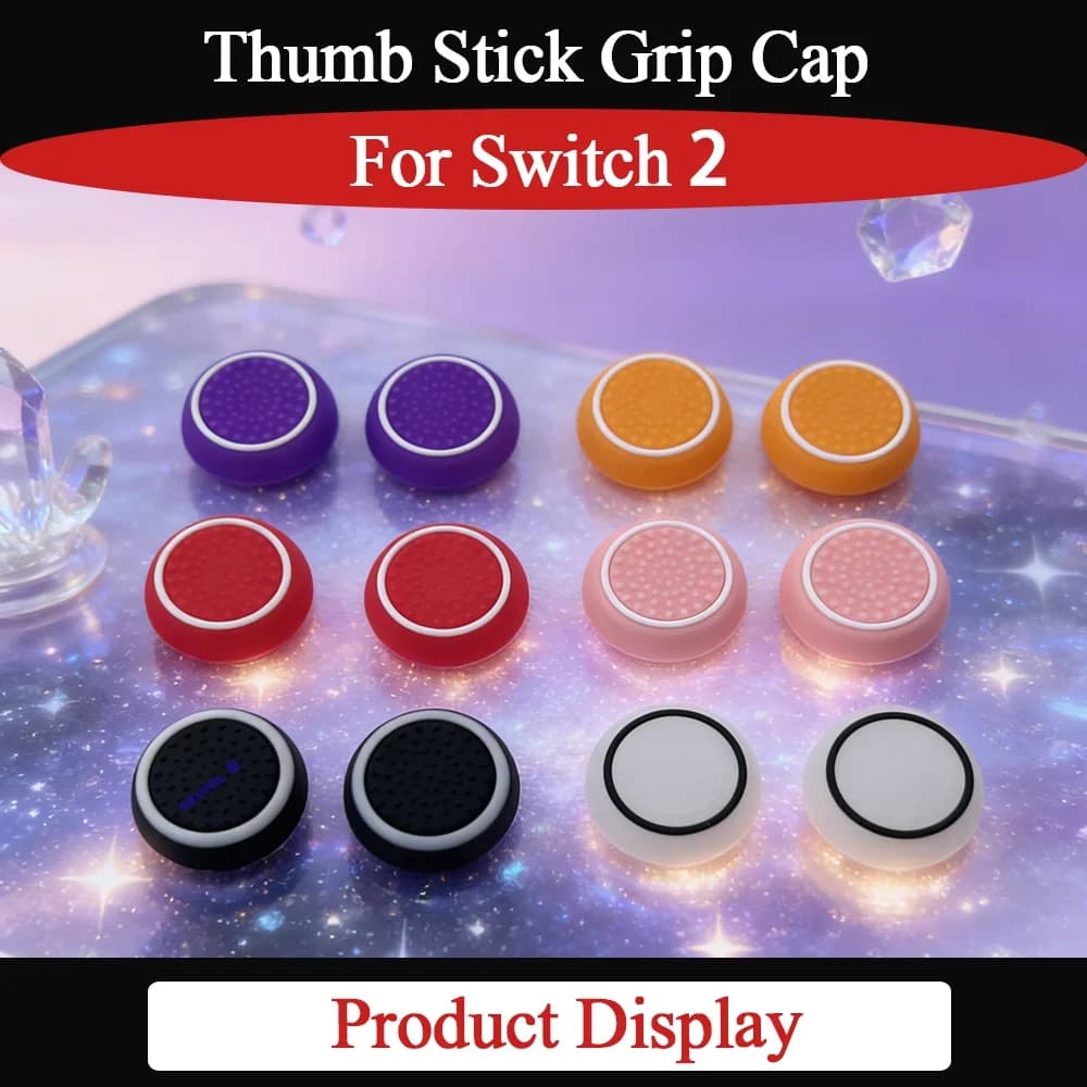 Nuovi 4 Pezzi di Copri-Joystick in Silicone per Switch 2/PS5/PS4 JoyCon, Tappi Protettivi Antiscivolo per Accessori di Gioco NS2