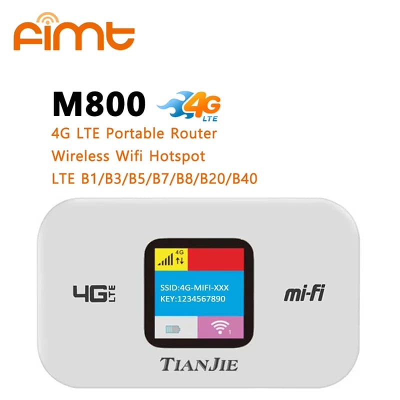TIANJIE 150Mbps 4G Wifi Router Unlocked SIM Card Wireless Travel Modem Pocket Mobile WI-FI Internet Hotspot Adapter With Battery