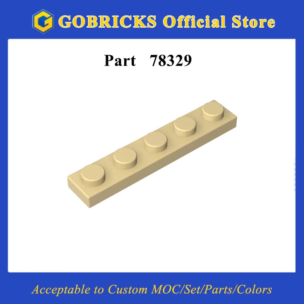 Gobricks GDS-90026 Bricks 78329 Plate 1 x 5 Parts Compatible with Building Blocks MOC Base Model Creative DIY Educational Gift