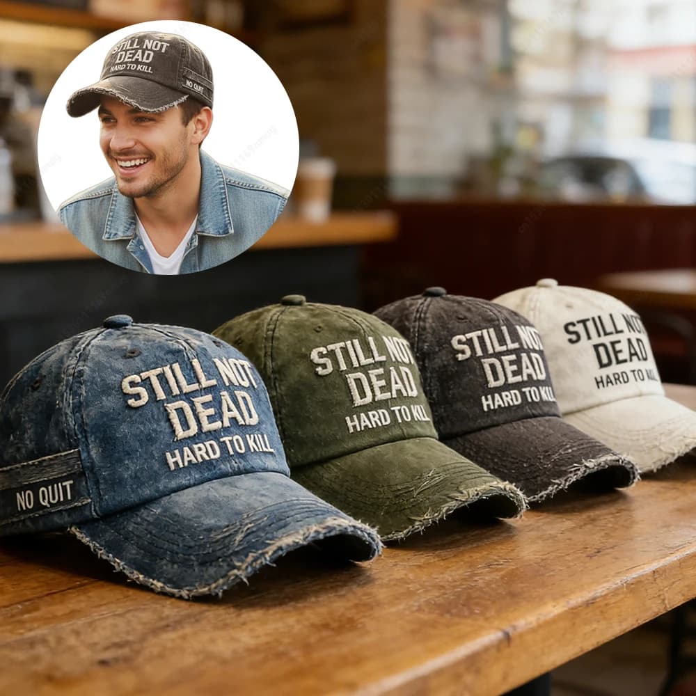 Cappello da Baseball Vintage per Uomo e Donna, Ricamato, Effetto Invecchiato, con Visiera Sfilacciata, Regolabile, per Esterni, Stile Casual e Street