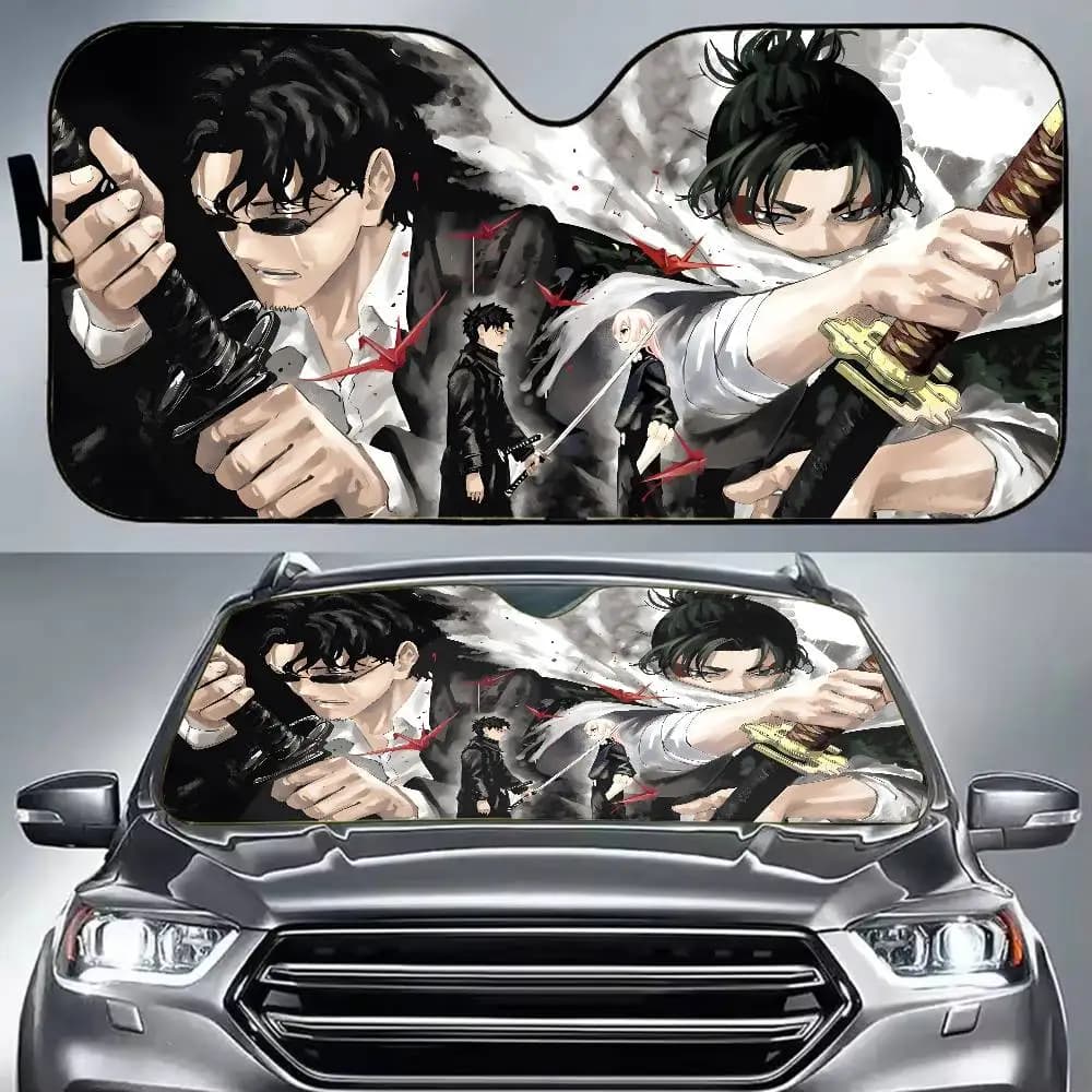 Anime Kagurabachi Parasole per auto Parabrezza estivo Pieghevole Protezione UV Copertura per parabrezza con blocco del calore