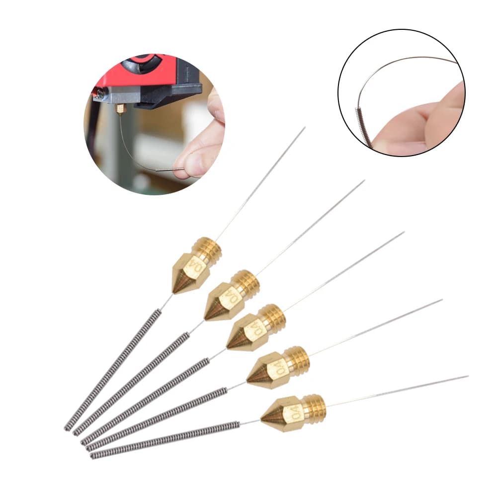 10 pcs 3D Printers Stainless Steel Ugello Parts Cleaning Needle Drill 0.25mm 0.3mm 0.35mm 0.4mm for CR10 CR10 Ender3