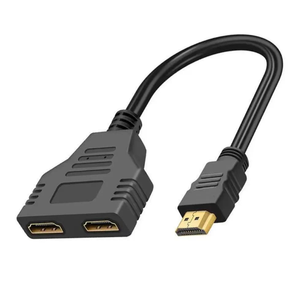 Splitter HDMI adapter cable for Laptop/TV/Monitor 1 male to HDMI 2 female divider Y cable Splitter cable connector TV line
