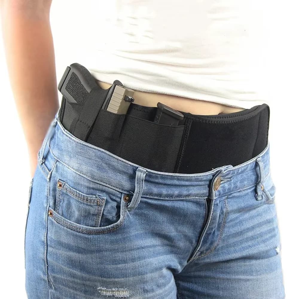 Hidden tactical mesh Portable belly gun belt hidden transport for outdoor shooting defense