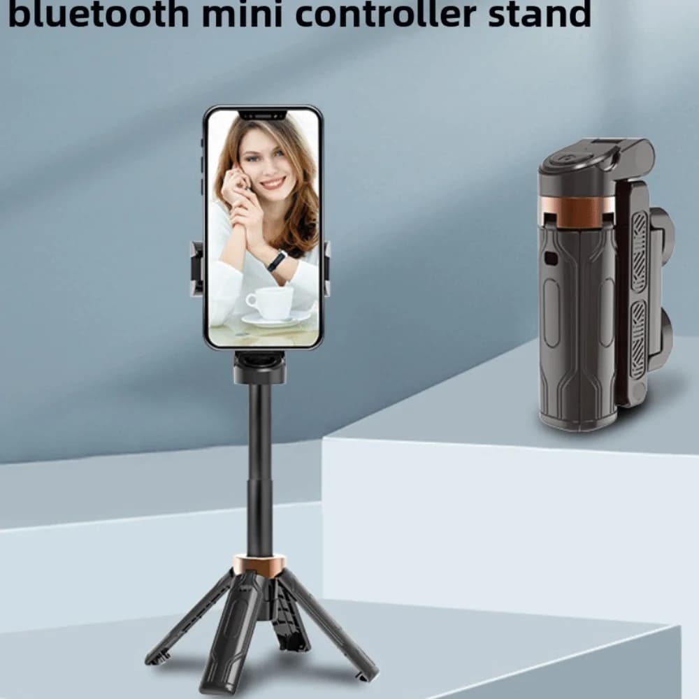 Mini Bastone Selfie Telescopico 3 in 1 Estensibile a 360° ° Bastone Selfie Bluetooth Rotante Leggero con Controllo e Treppiede