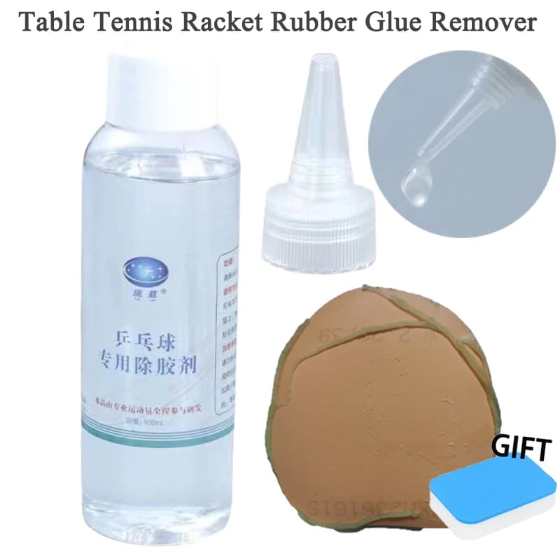 Ping Pong Rack Rubber glue removal device Special adhesive remover for easy to use Ping-pong rubber glue cleaning solution 100ml