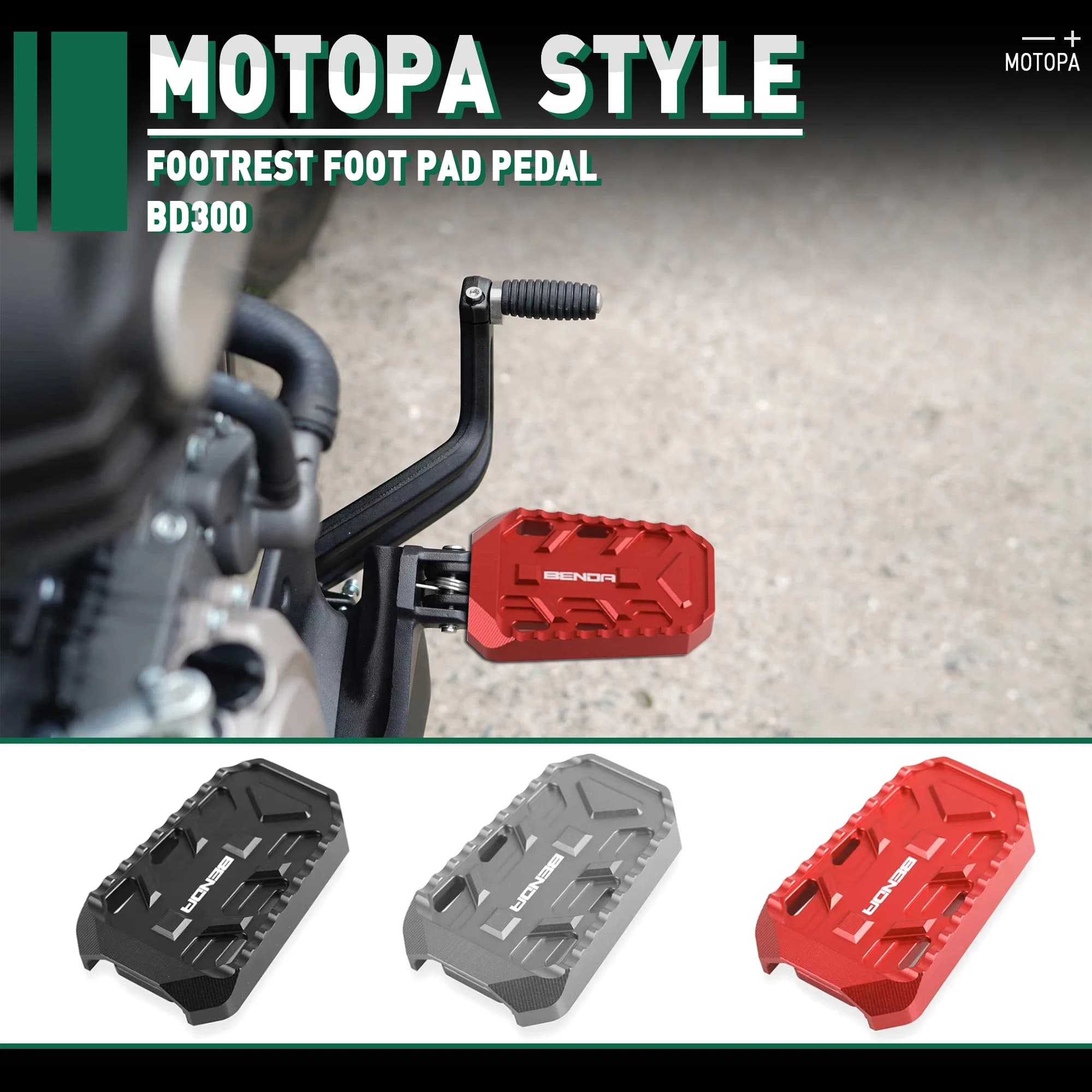 Per Benda BD300 BD 300 Moto BD300 Accessori Billet Pedane Larghe Pedali Poggiapiedi Ingrandire Pedana benda BD300