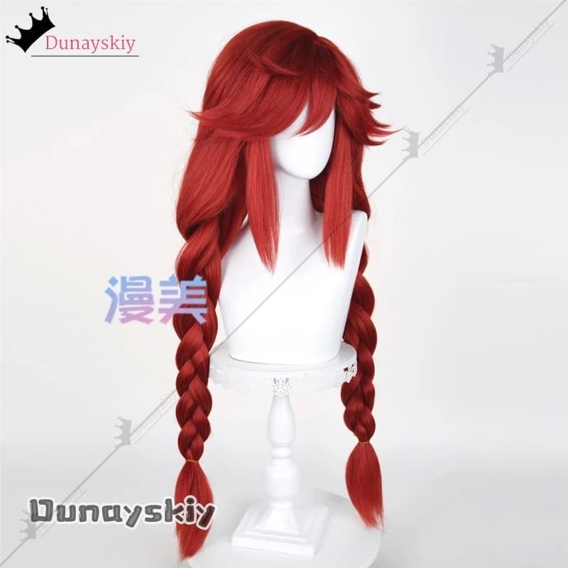 YiNuo@GACHIAKUTA Riyo Parrucca Cosplay Treccia Versione Cuoio Capelluto Top Autentico Anime Outfit Vacanza Edizione Speciale Rido Sexy Capelli Rossi