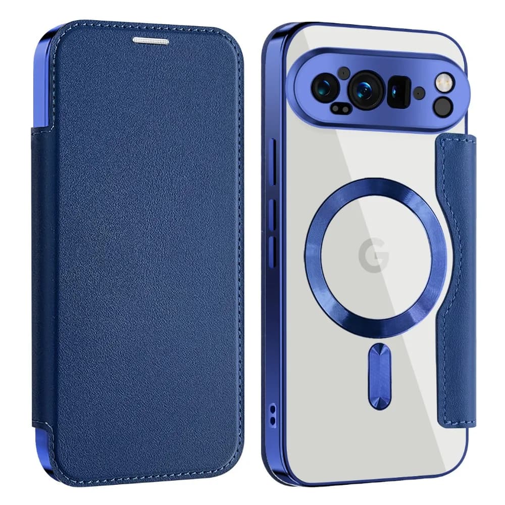 Premium Flip Wallet Leather Magnetic Case For Google Pixel 11 Pro XL 10Pro Card Bag For Magsafe shockproof clear Protector Cover