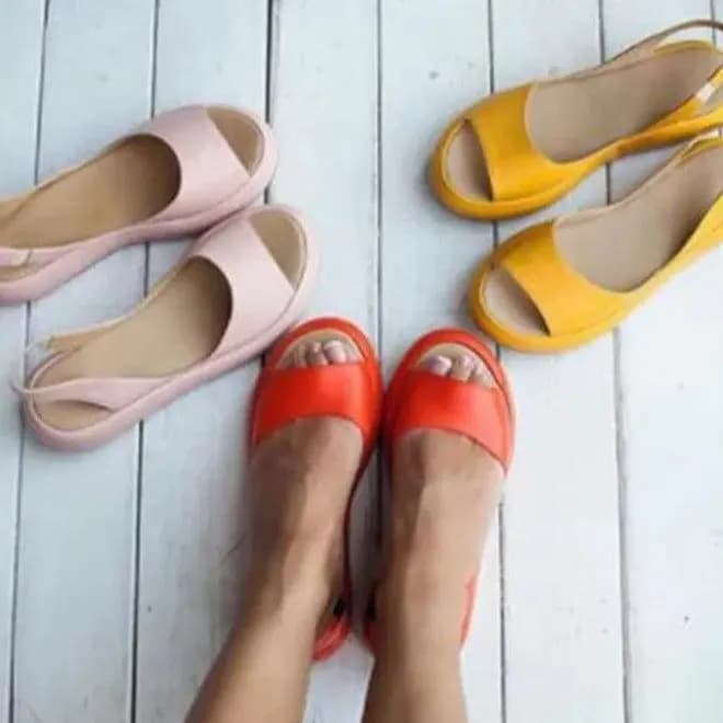 Sandali Estivi da Donna Taglie Grandi, Stile Casual alla Moda, Tacco Basso, Fornitura Diretta, Scarpe Slip-On con Cinturino Singolo