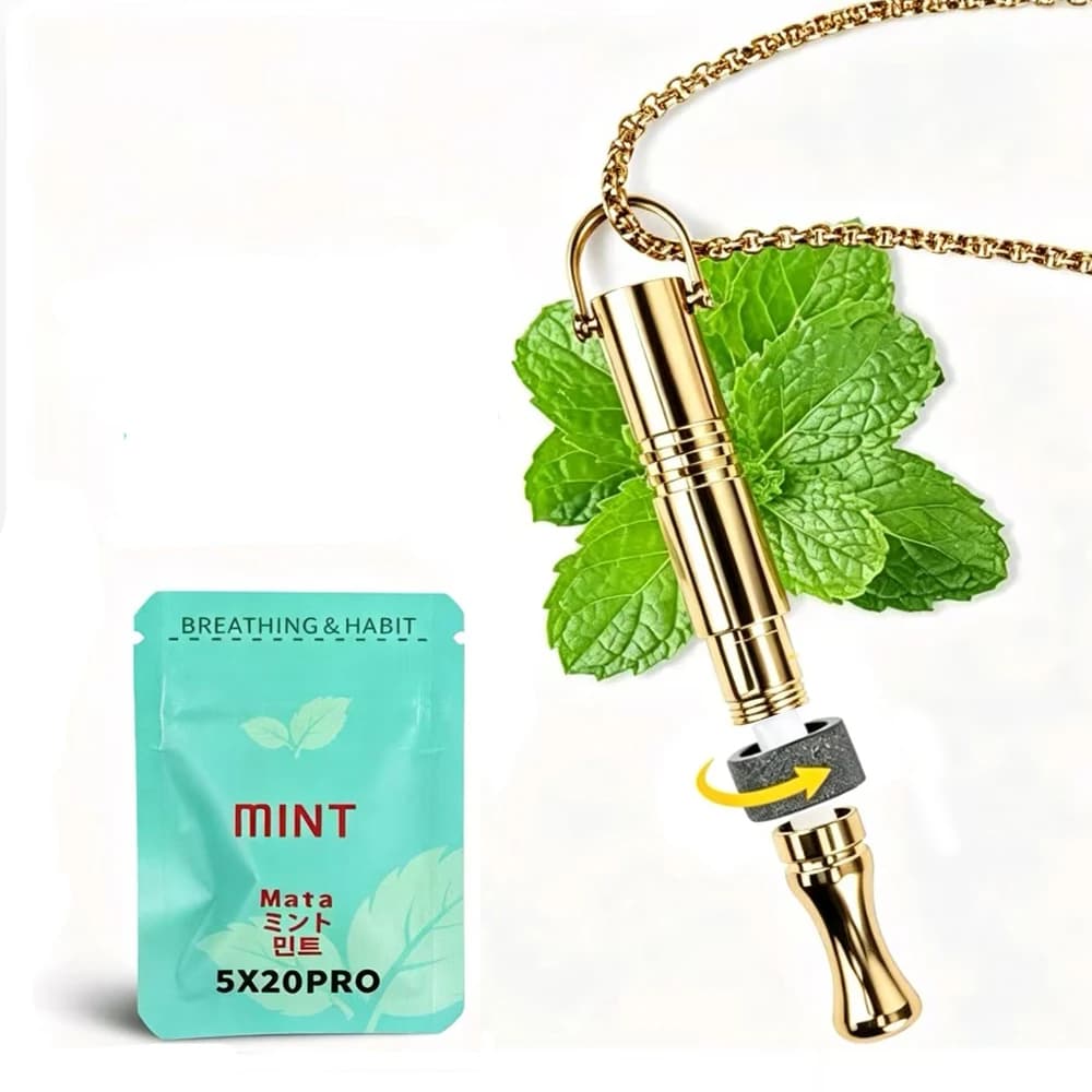 Breathing Necklace for Anxiety Relief Rotating ring Mindfulness Meditation Stainless Steel Stress Reduction & Natural Calm Gift