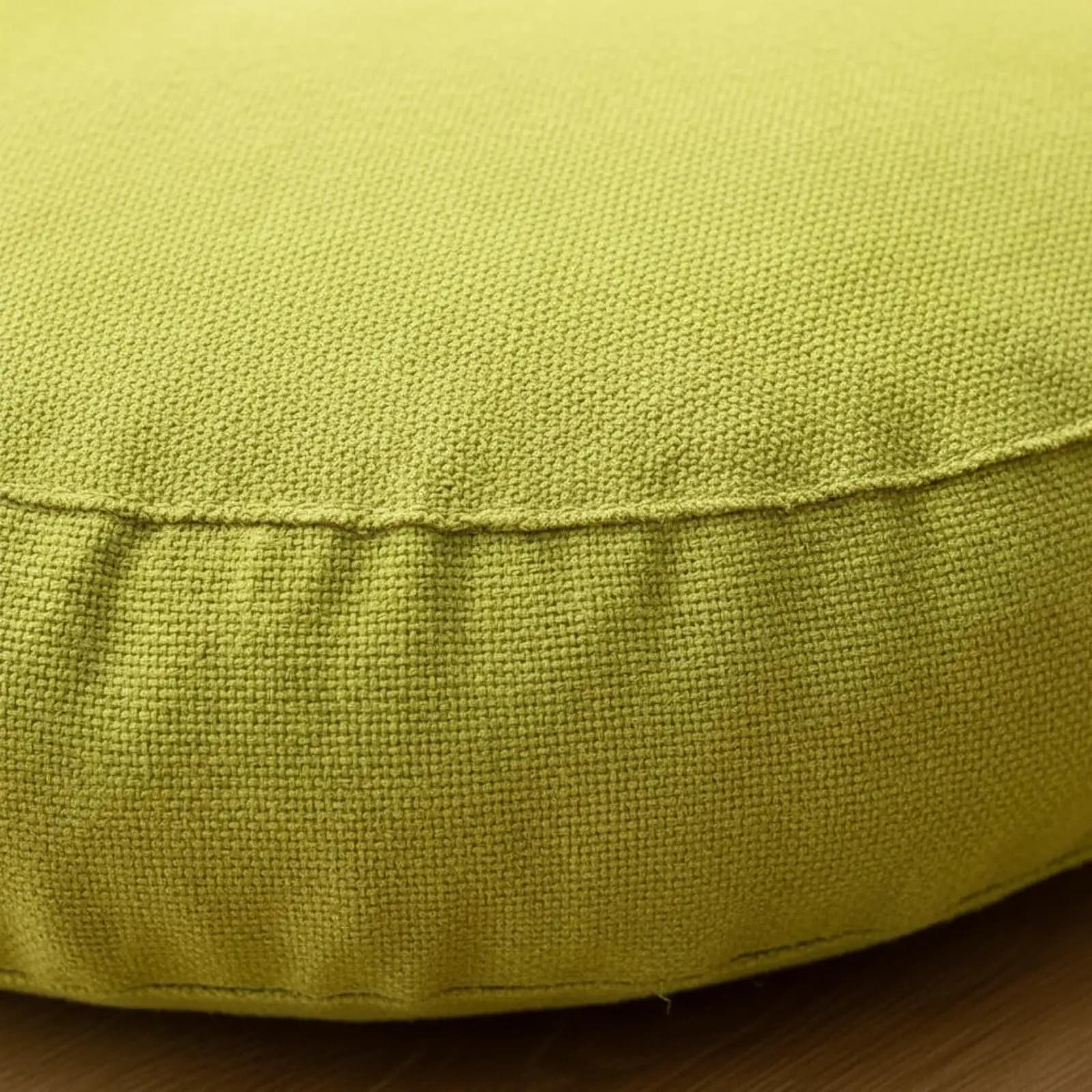 Linen Floor Cushion with Removable Cover Thick Tufted Round Floor Cushion Machine Washable Pouf for Reading Corners, Meditation