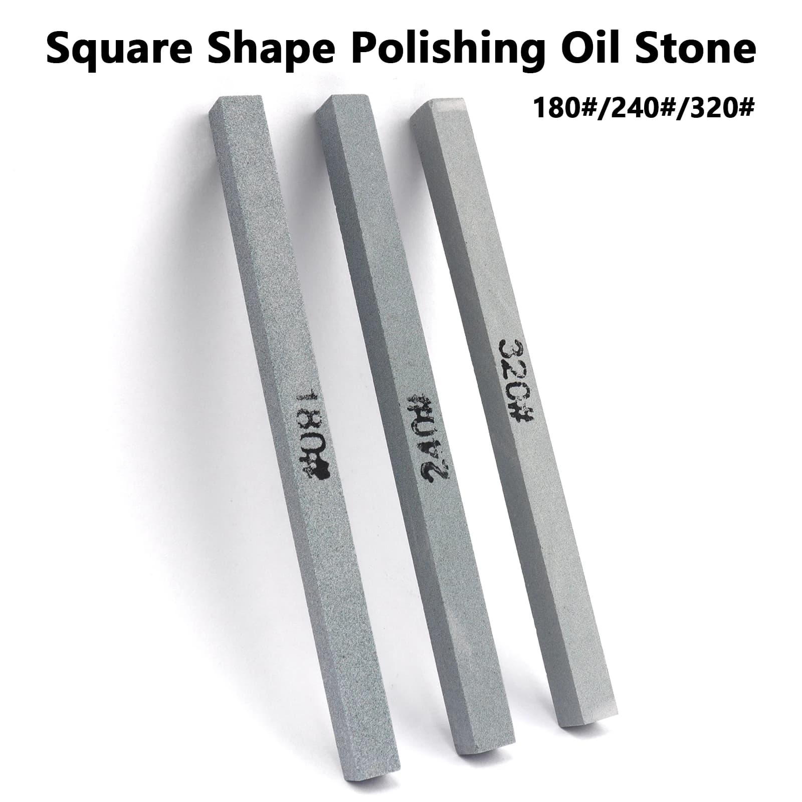 3pcs 150x10x10mm Oil Stone Green Silicon Carbide Sand Bar Stone Paint Metal Knife Sharpener Grindstone Kit 120# 240# 320# Grit