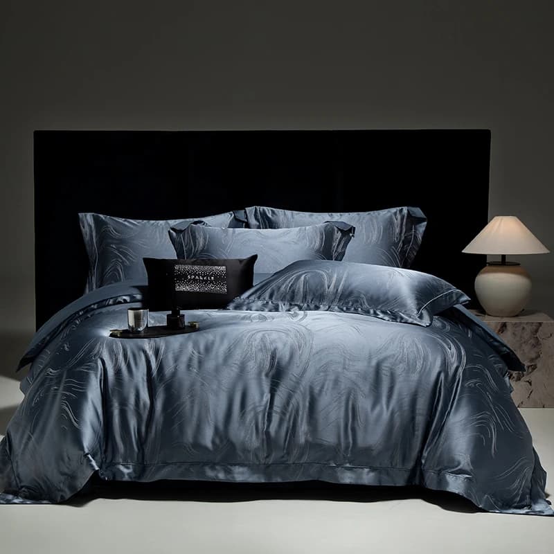 High Precision Brocade Jacquard Egyptian Cotton Patchwork Luxury Bedlinen Set Set Moisturizing Flat Bedlinen/with Corners